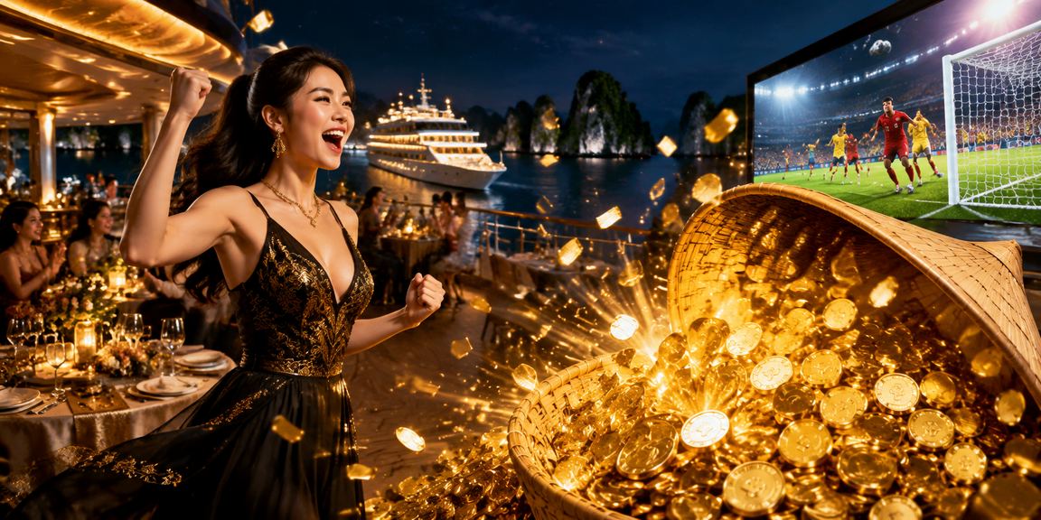 Khung cảnh Hạ Long với người dùng xem nội dung betting trên mobile