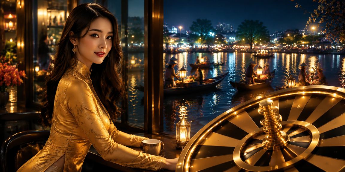 Bàn roulette phong cách Hà Nội minh họa trải nghiệm casino có ngữ cảnh Việt
